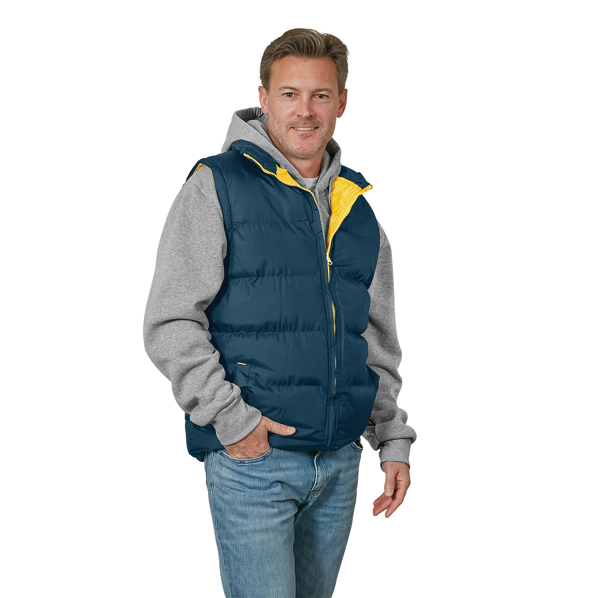 Fourcast Men's Bubble Vest - Navy