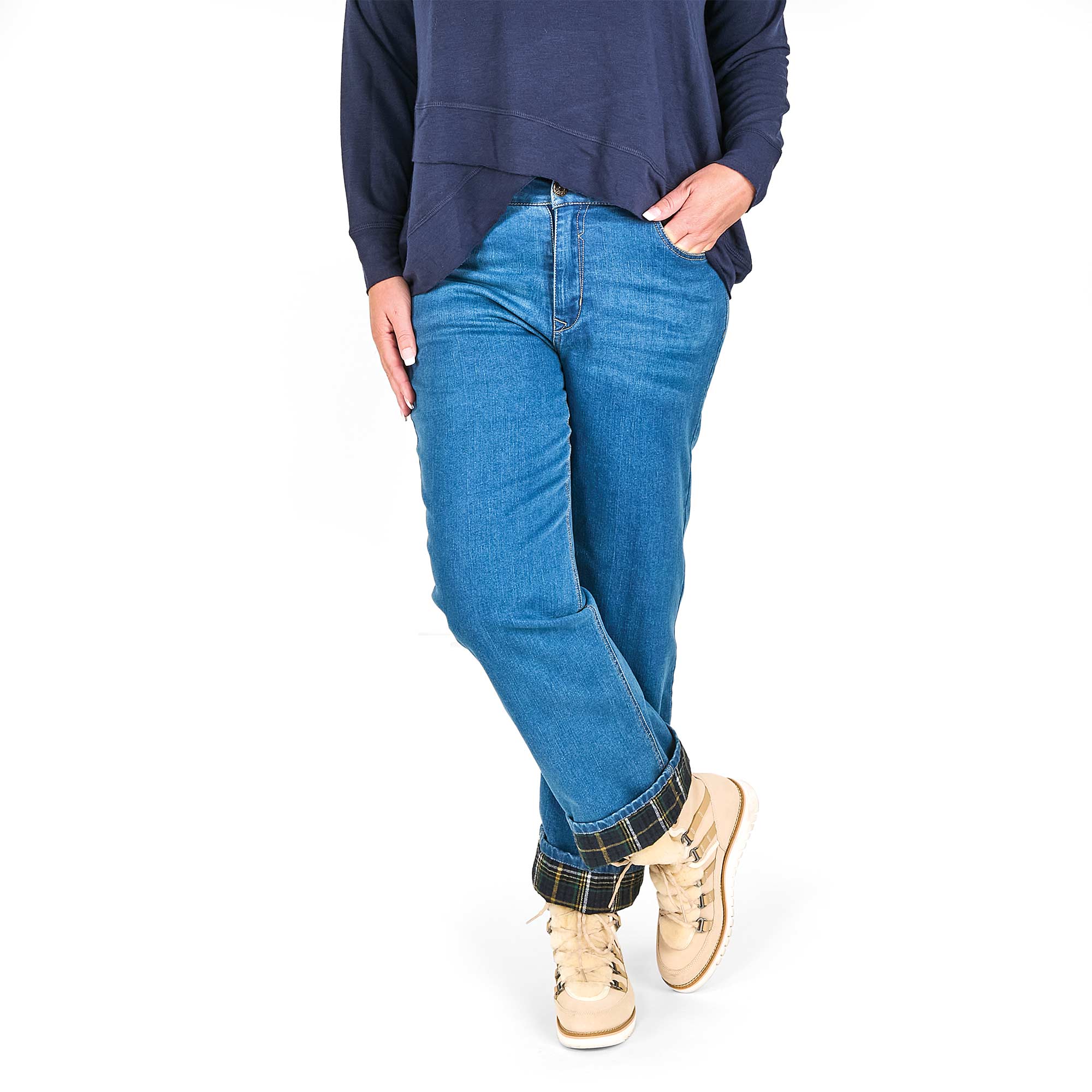 Ladies Flannel Lined Jeans