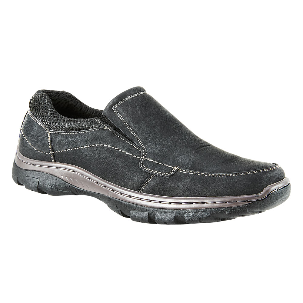 Maximus Black Nubuck Men's Slip-On Shoes