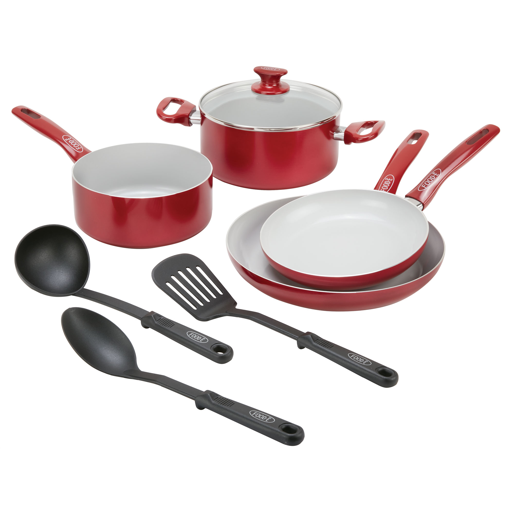 Food-E 8 Piece Cookware and Utensil Set