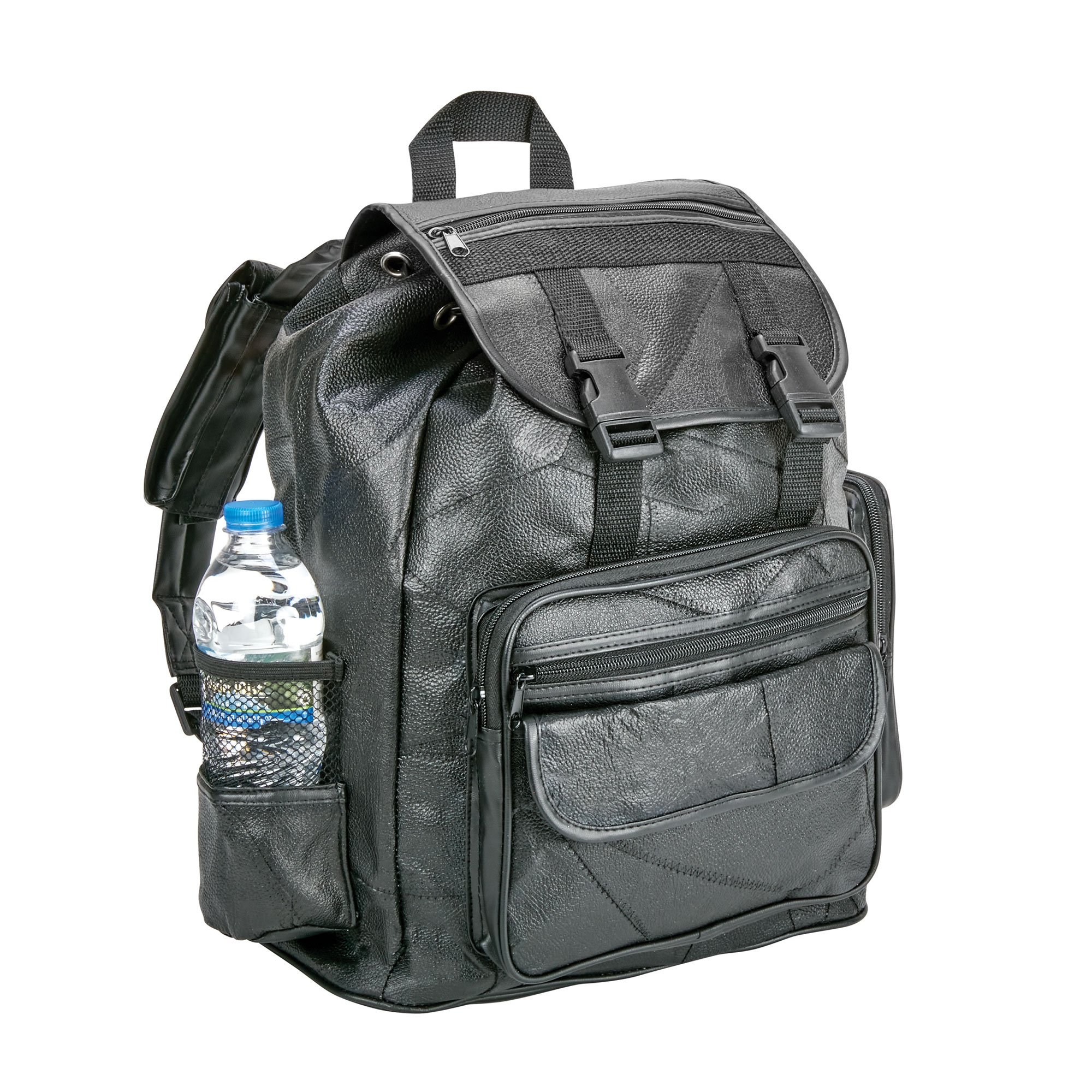 Vintage 16 inch Patchwork Leather Backpack