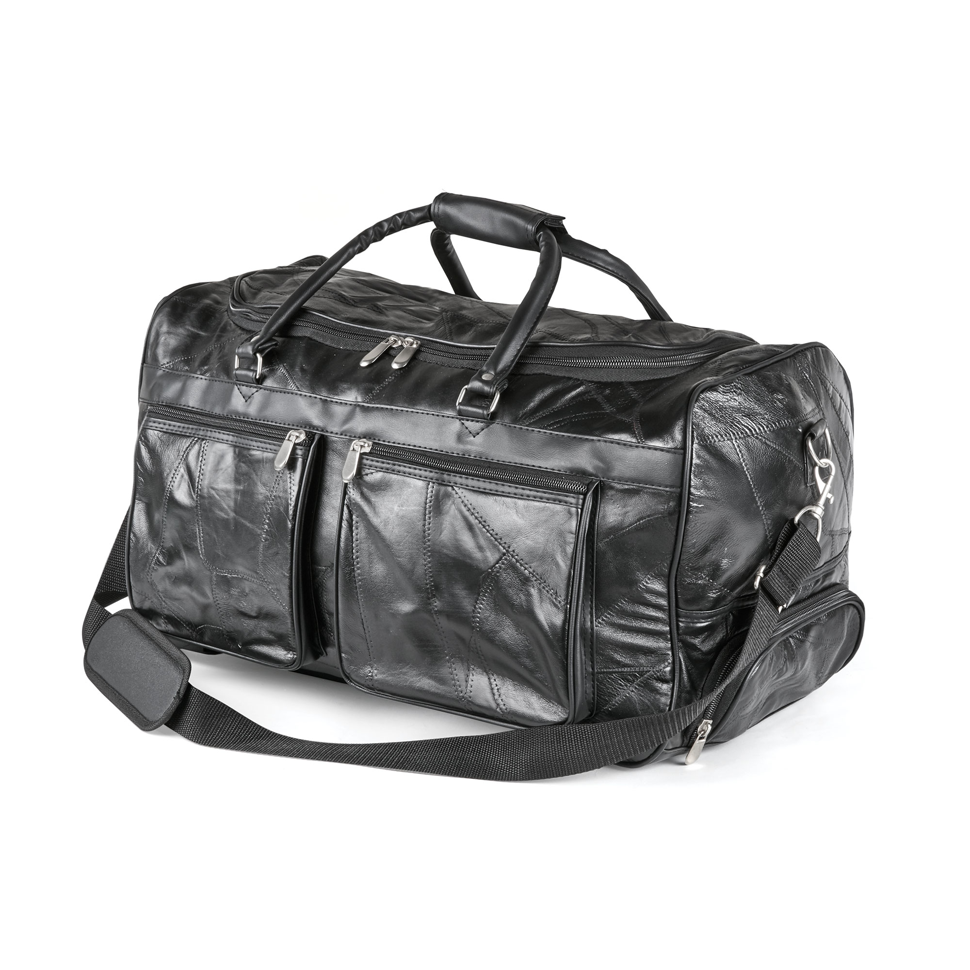 Embassy 21 inch Leather Rolling Duffel Bag