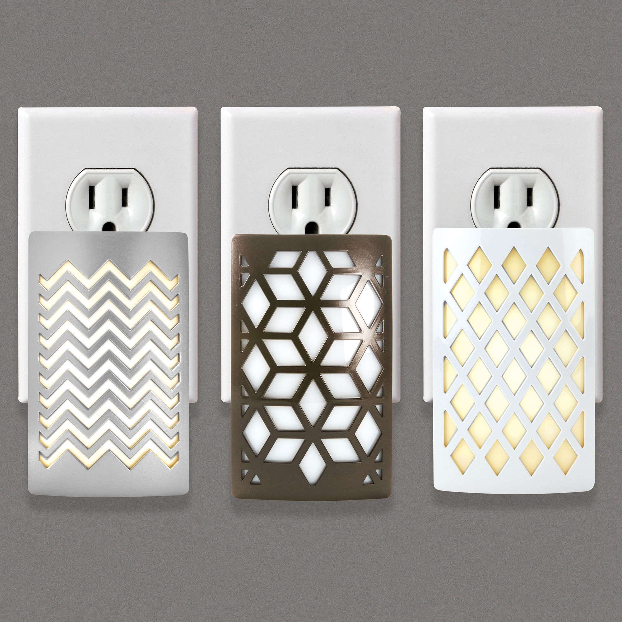 Globe LED Night Light with Pattern Covers - 6 Pack