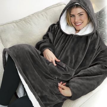 Huggle Hoodie Plush Wearable Blanket