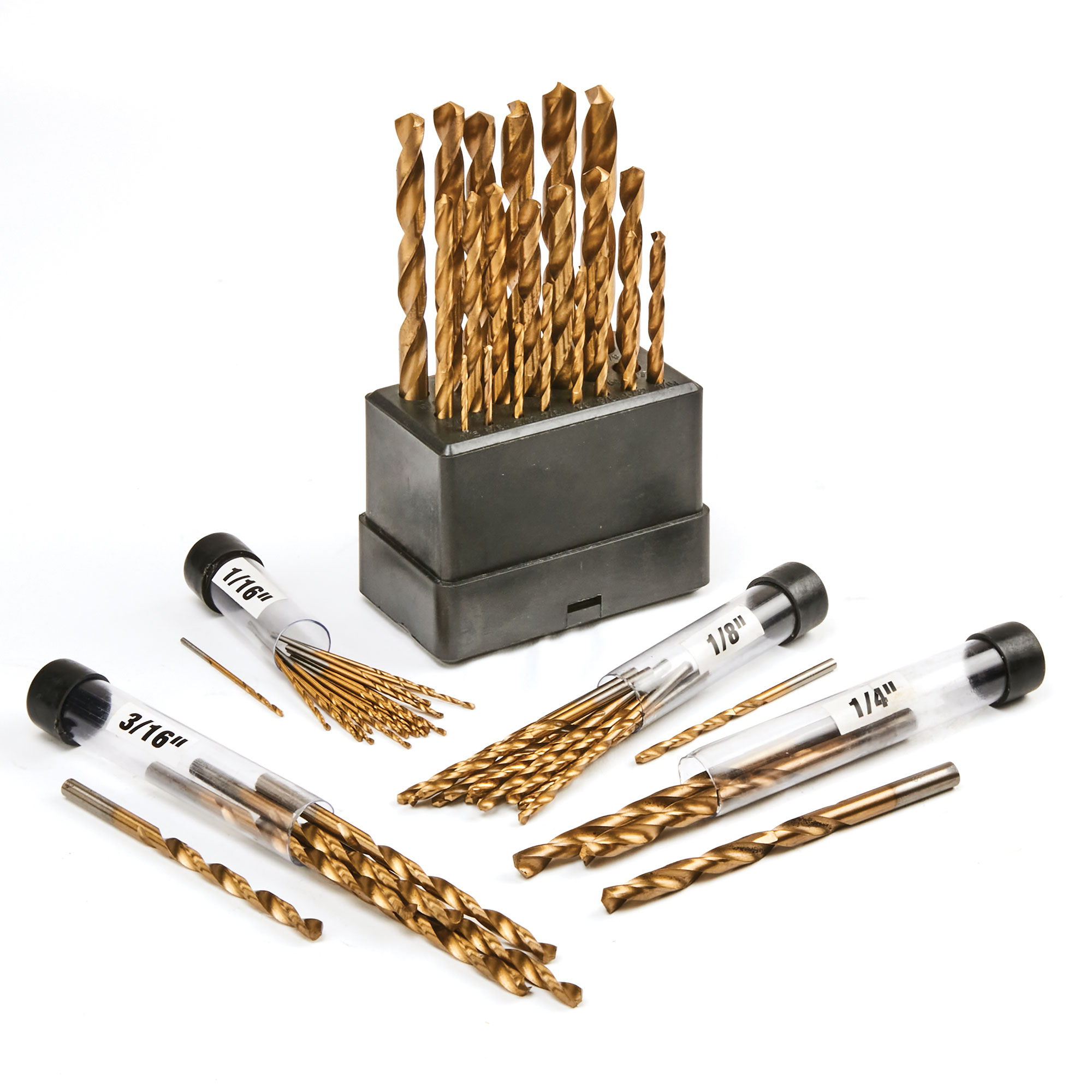 Performance Tool 63-Piece Titanium Drill Bit Set