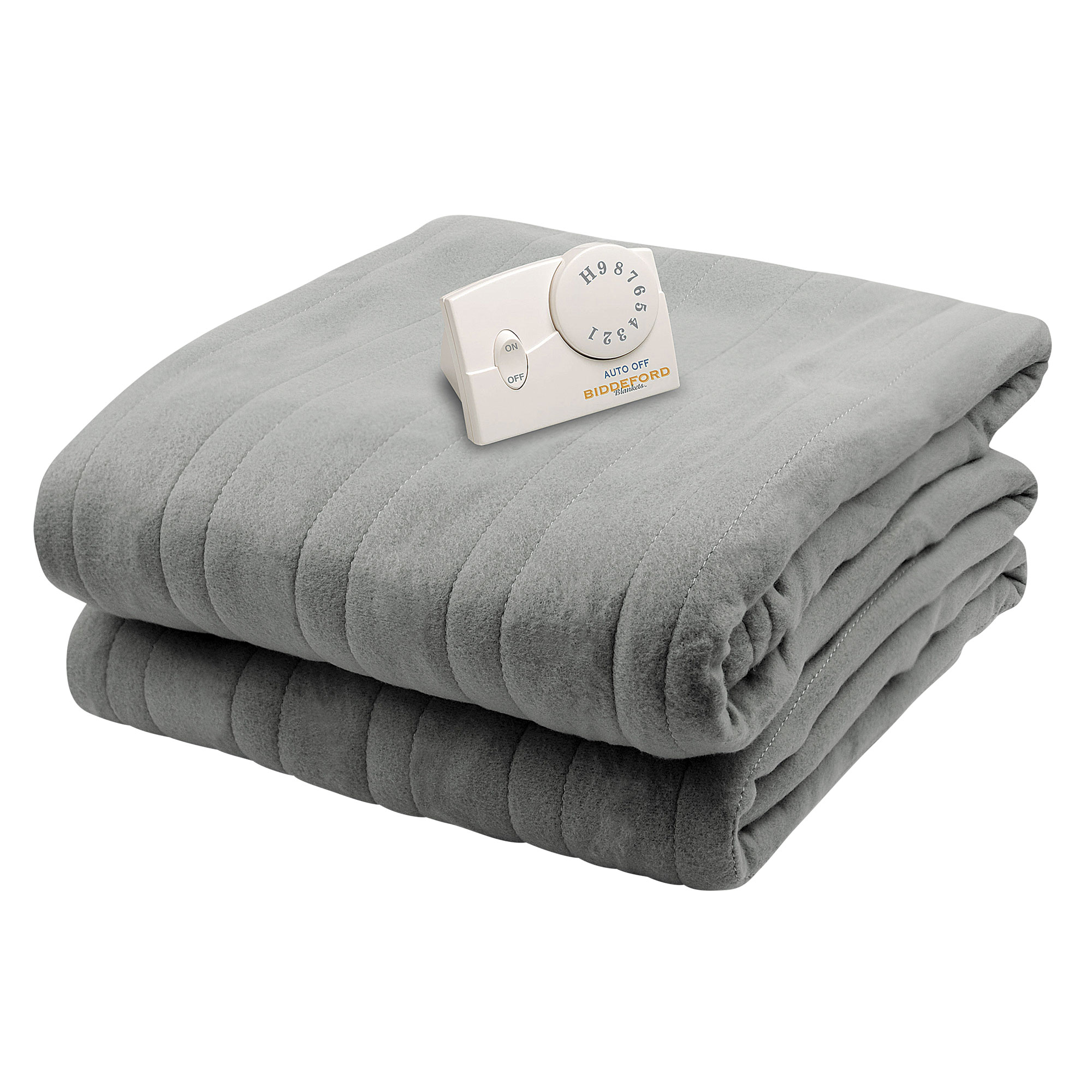 Biddeford Blankets Comfort Knit Grey Electric Blanket - Full