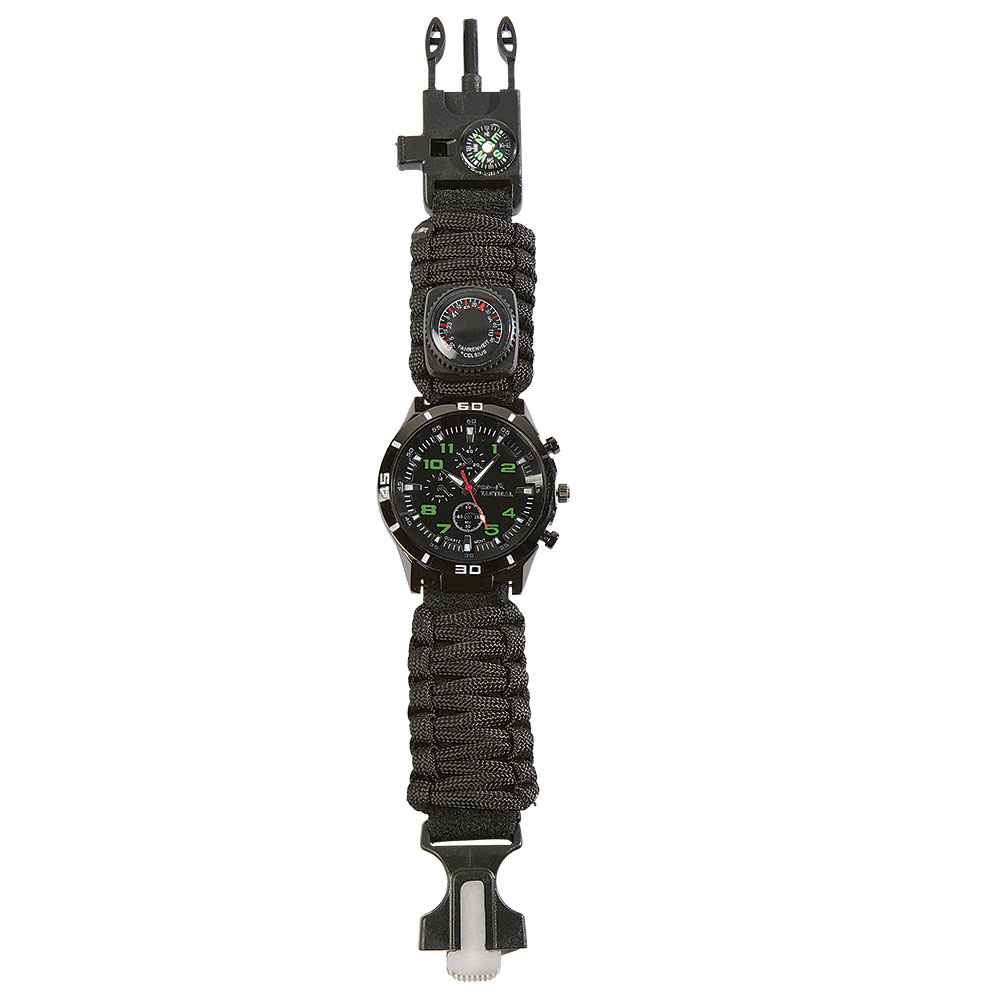 Pro-4 Tactical Black Survival Watch