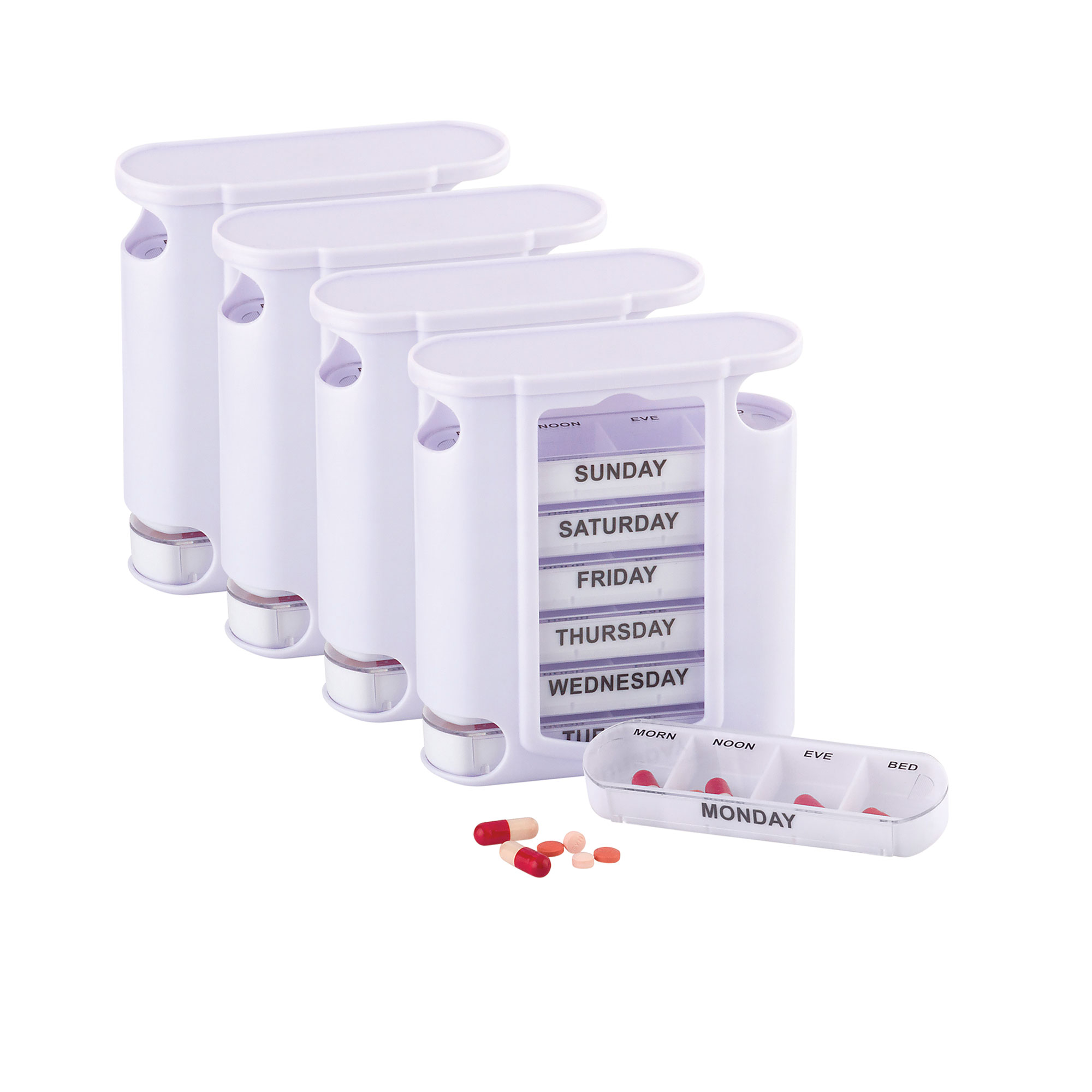 7-Compartment Pill Planner - 4 Pack