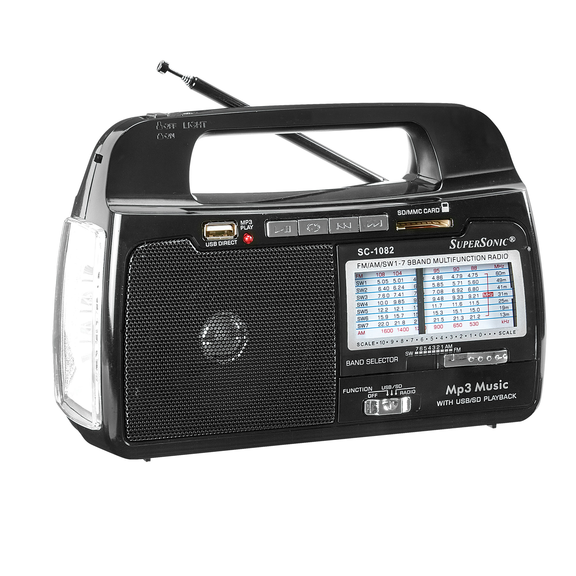 SuperSonic 9-Band Portable AM/FM Radio