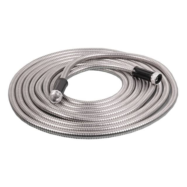 Details about   Weather Resistant Stainless Steel Watering Hose w Fire Nozzle Outdoor 50' or 100 