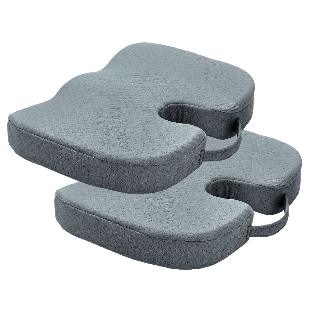 cap snor Brochure Miracle Bamboo Grey Seat Cushion - 2 Pack