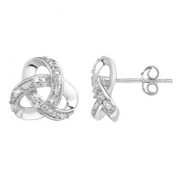 Jilco Diamond Love Knot Earrings