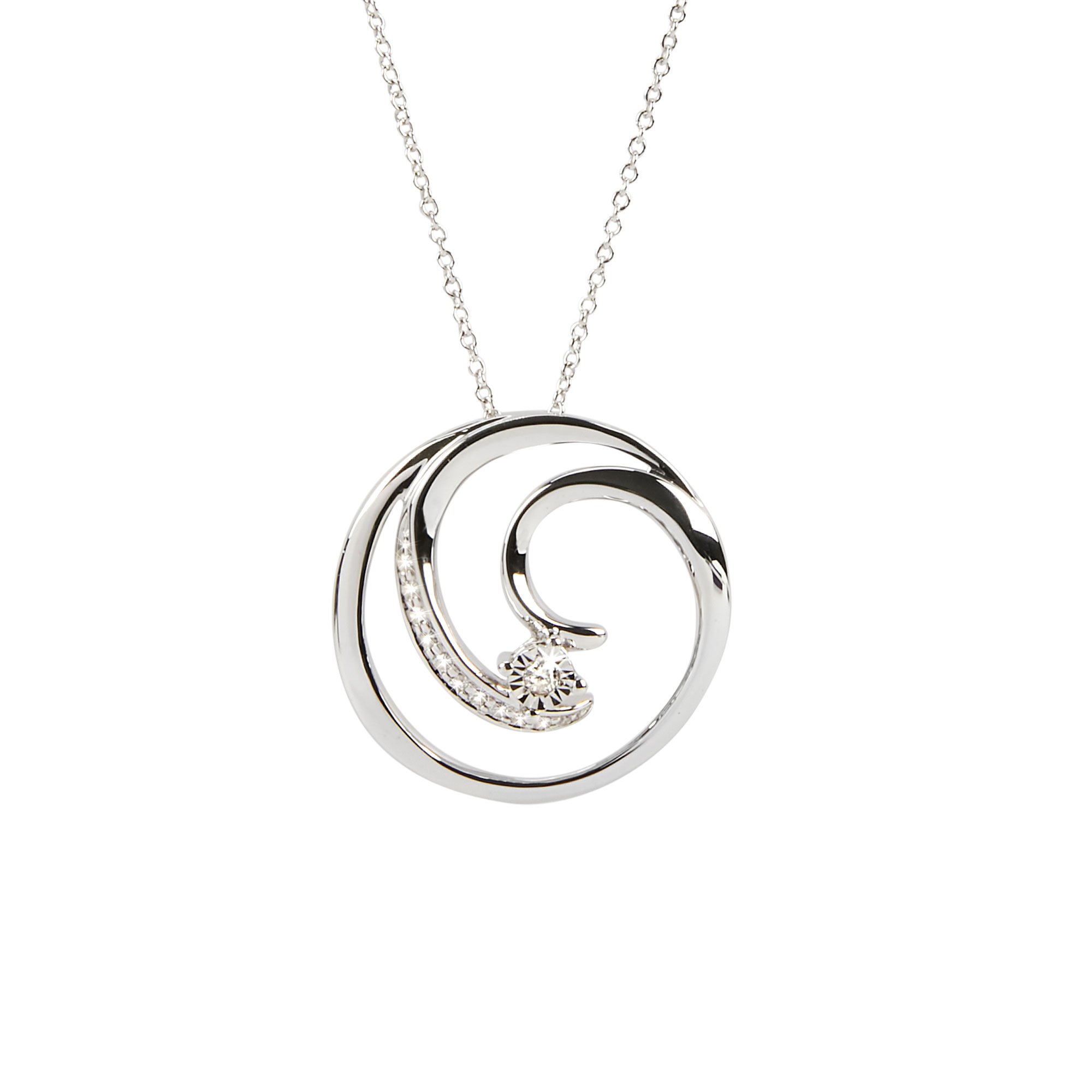 Jilco Diamond Swirl Necklace