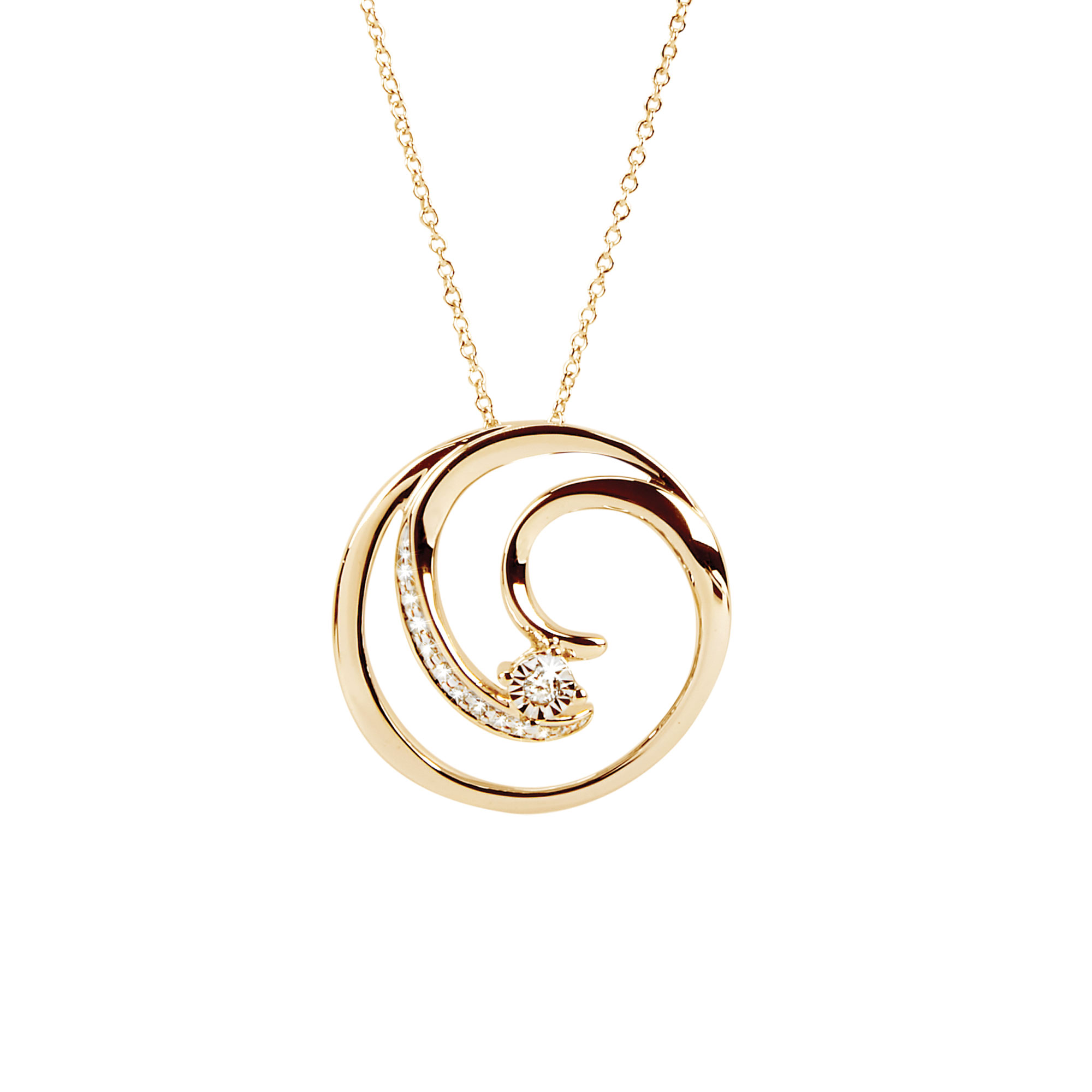 Jilco Diamond Swirl Necklace