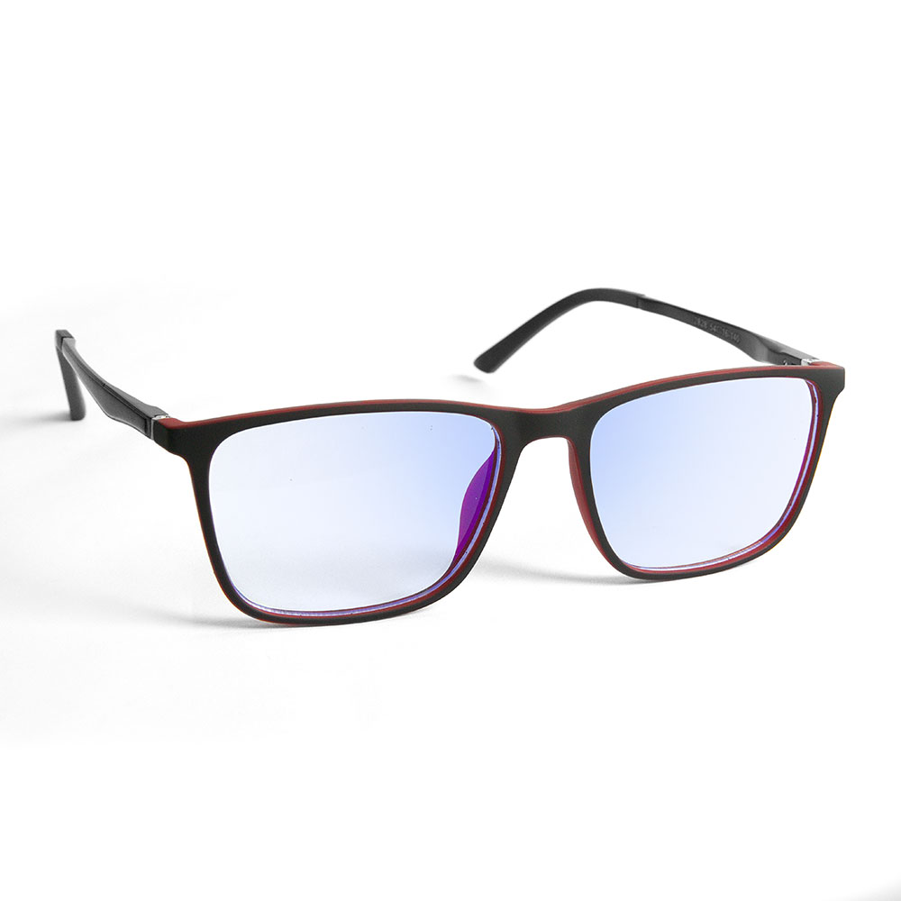 Fifth & Ninth Boston Blue Light Blocking Glasses - Red/Black