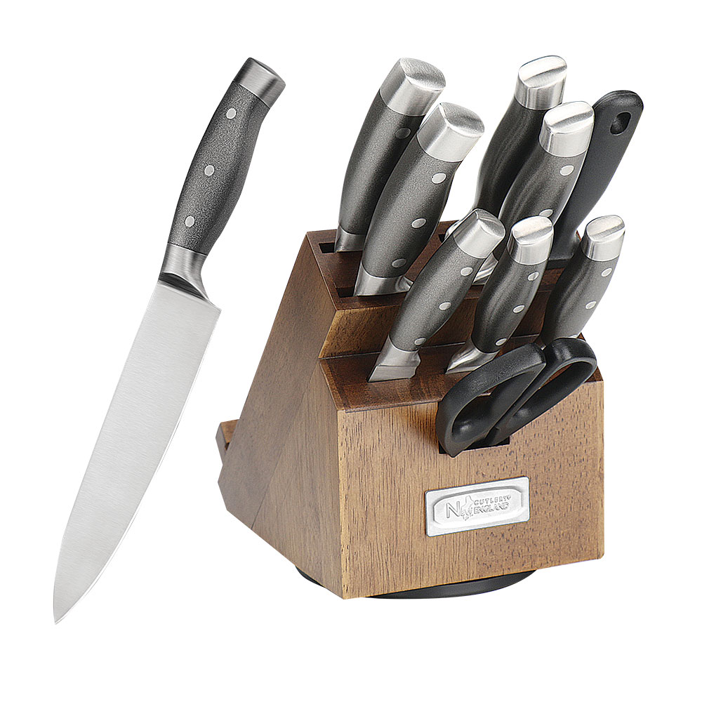 New England Cutlery 10 Piece Set with Swivel Block