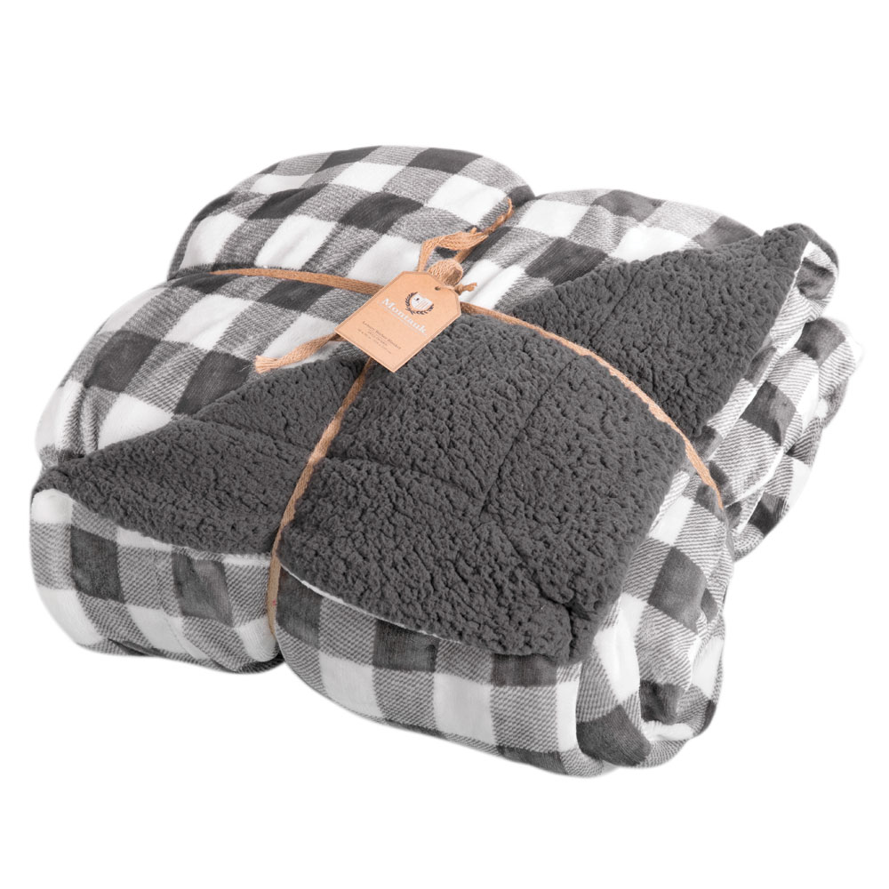 Northpoint Grey Buffalo Plaid Blanket - King