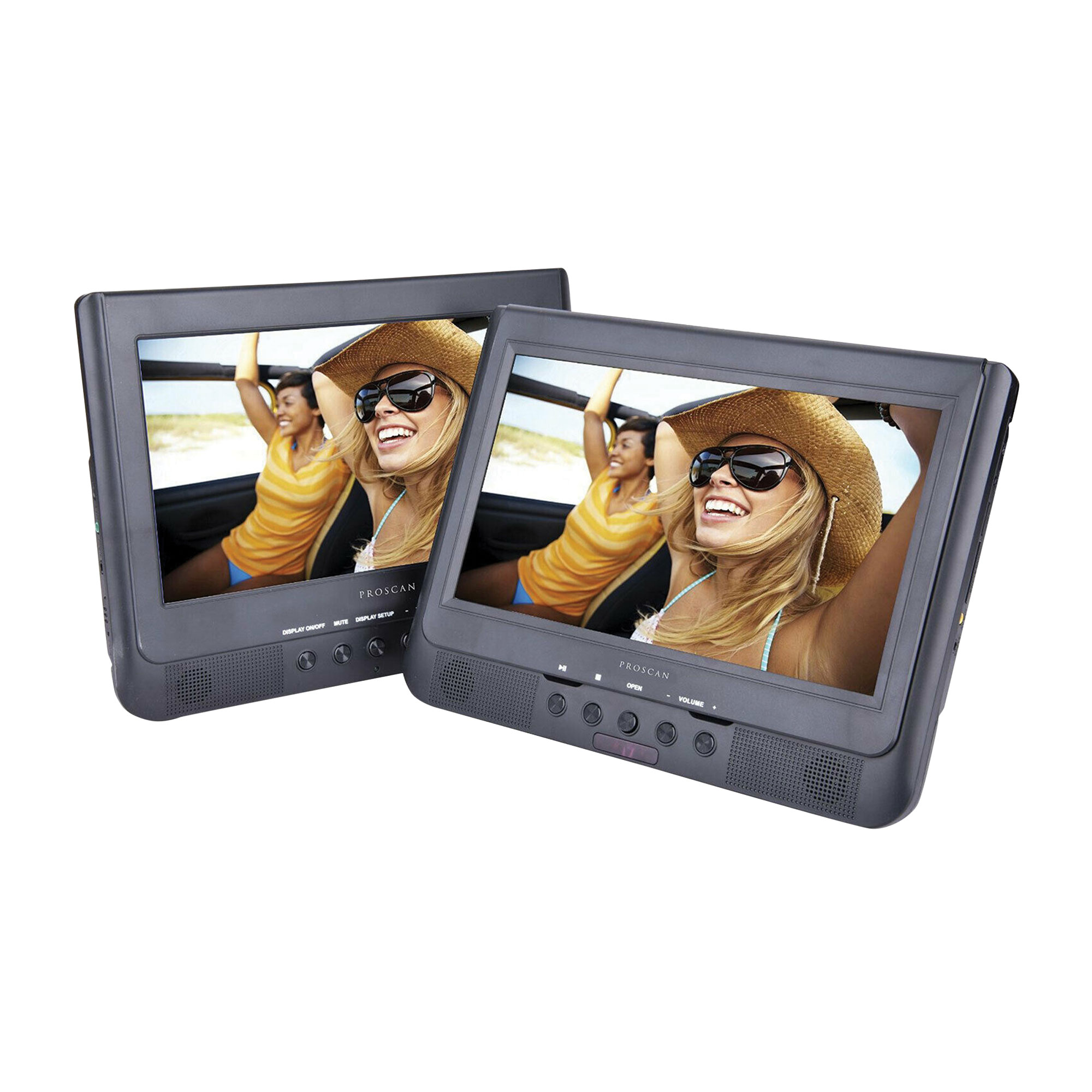 Proscan 10.1 inch Dual-Screen Portable DVD Player